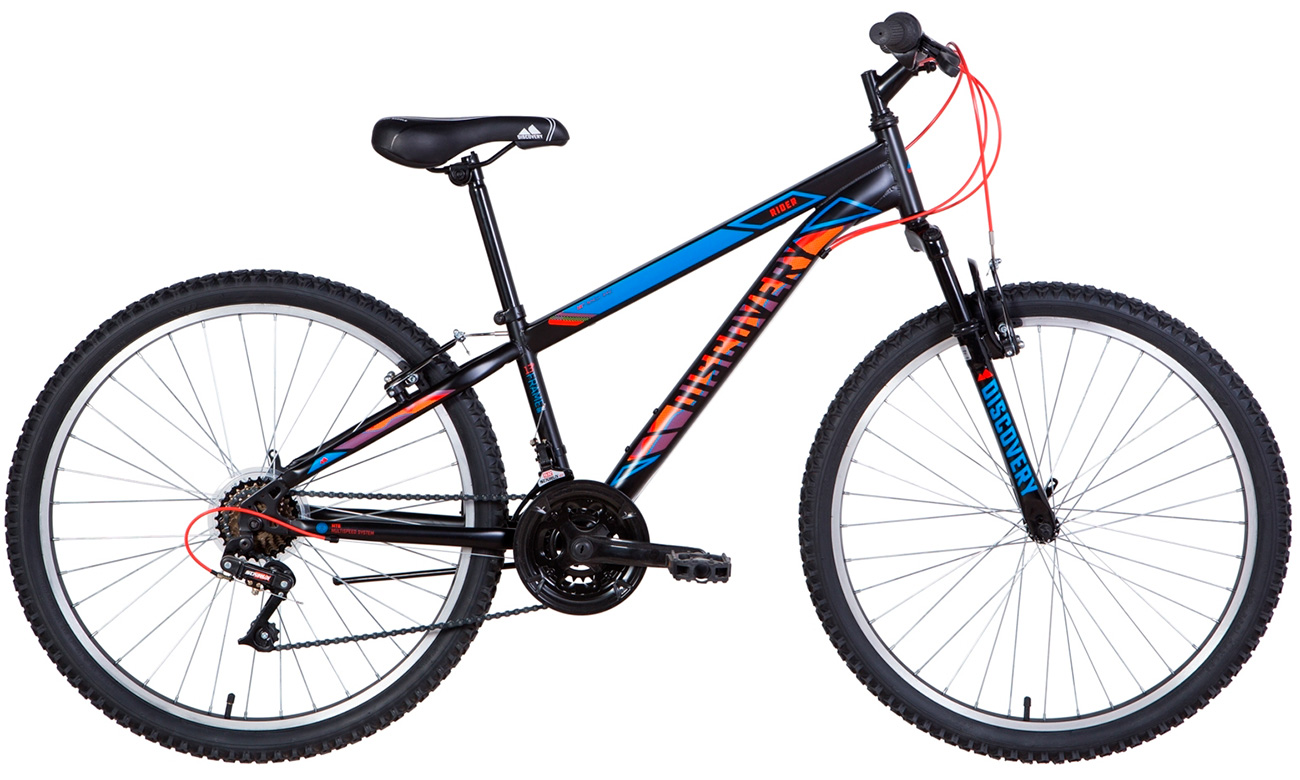 Фотография Велосипед Discovery RIDER AM Vbr 26" 2021, размер XS, Черно-синий